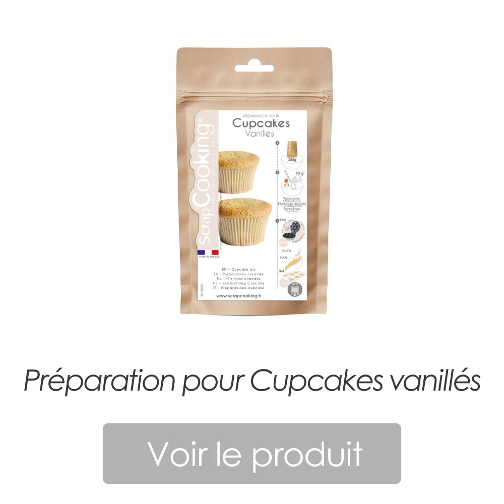 Préparation pour Cupcakes vanillés recette muffin machine - ScrapCooking